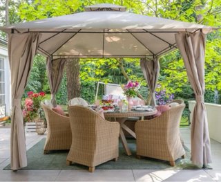 Pérgola Beige 3x3m con recambios nuevos!