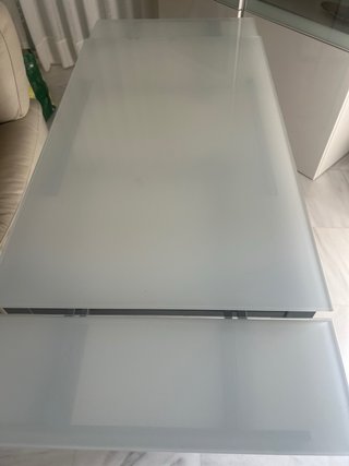 Mesa de cocina cristal y metal