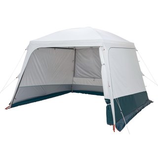 Carpa de poliéster blanca y verde