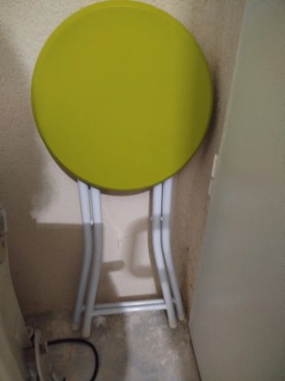 Taburete Plegable Amarilla y Gris