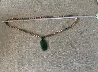 Collar de Aventurina con Colgante Ovalado