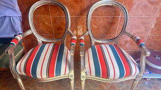 Set di 2 poltrone in stile Luigi XVI