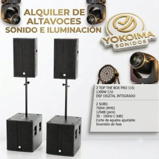 Alquiler de sonido altavoces y luces para eventos