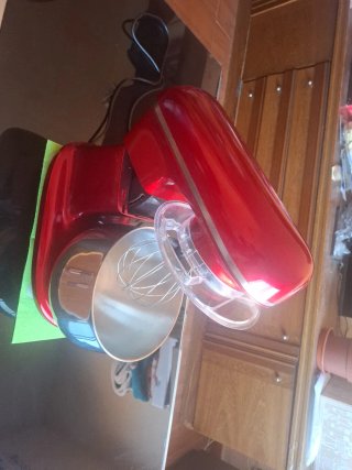 Robot Batidora Amasadora Vintage Roja 1100W