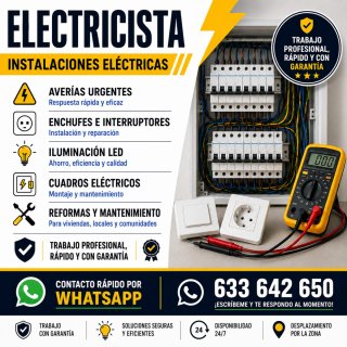 Electricista Averías instalaciones y mantenimiento
