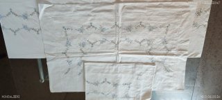 Lenzuolo matrimoniale cotone ricamato con federe
