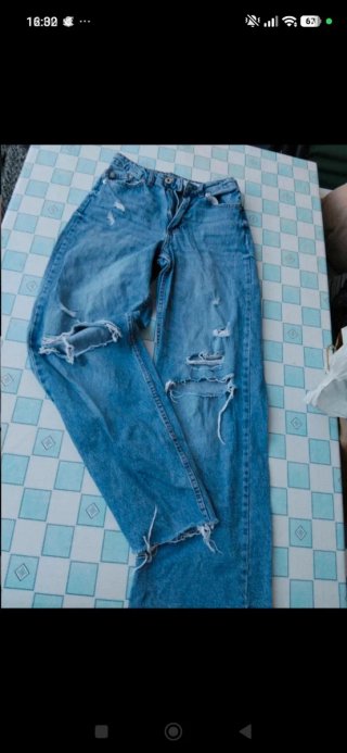 Vaqueros campana Lefties rotos talla 34