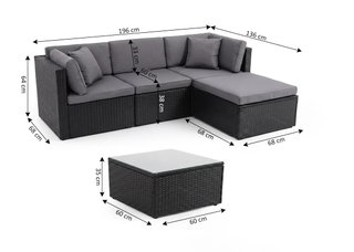 TERRAZA PARA PATIO JARDIN CON SOFA MODULAR Y MESA