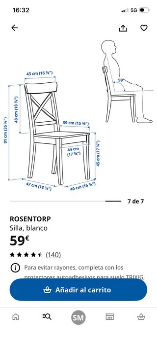 Silla Madera Ikea X