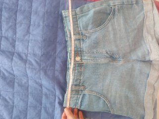 Shorts jeans donna celesti taglia XS