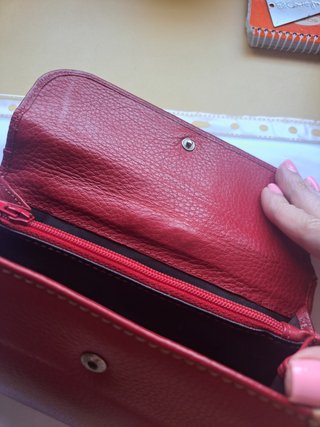 Cartera D&V Piel Roja Mujer