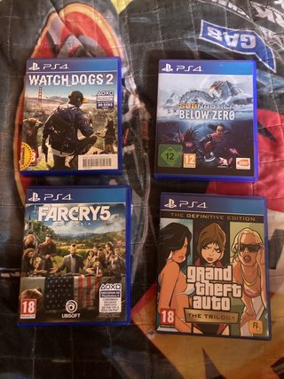 PS4 - Watch Dogs 2, Subnautica Below Zero, Far Cry