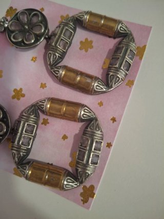 Pendientes Tribales piedras rosa palo