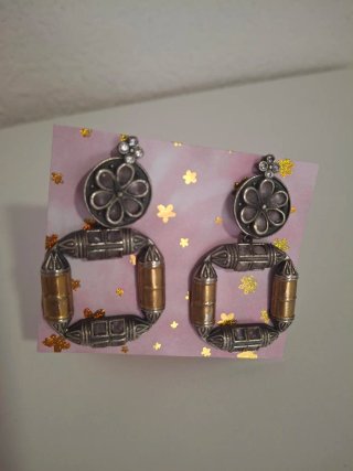 Pendientes Tribales piedras rosa palo