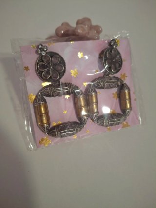 Pendientes Tribales piedras rosa palo