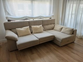 Sofá Chaise Longue Kibuc Beige