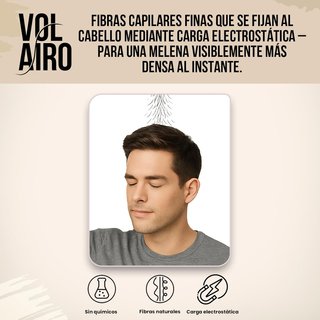 Volairo Polvo Capilar Cubre Canas Raíces Marrón