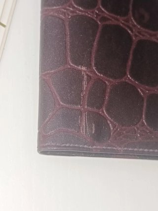 Chequera billetera larga PERSEL de piel auténtica.