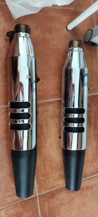 Colas de escape Harley Davidson cromadas