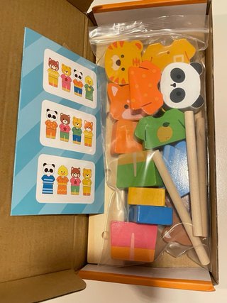 Juego Montessori Vestir Animales Madera