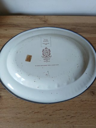 Bandeja Vintage Azul e Branca
