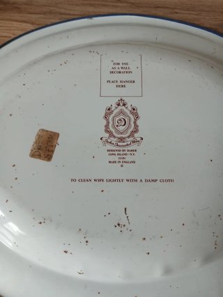 Bandeja Vintage Azul e Branca