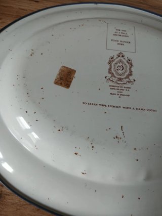 Bandeja Vintage Azul e Branca