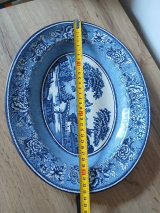 Bandeja Vintage Azul e Branca