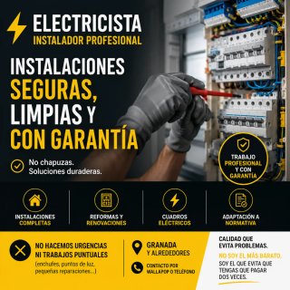 ⚡ Electricista profesional | Instalaciones seguras