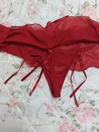 Tanga rosso Intimissimi in pizzo