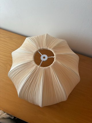 Lámpara de techo de tela beige
