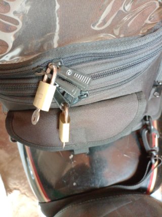 Maletín para moto negro
