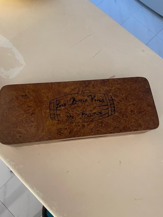 Estuche Madera Set Vino Degustación Vintage