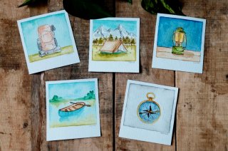 Porta fotos de cerámica + Ilustración a elegir