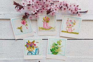Porta fotos de cerámica + Ilustración a elegir