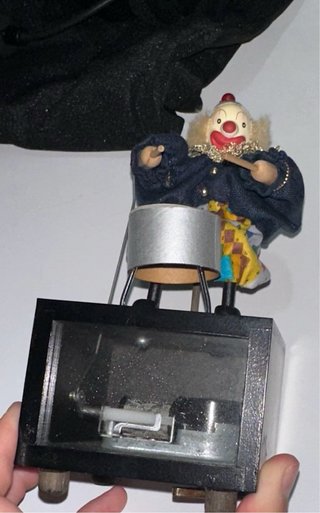 Caja de música payaso tamborilero