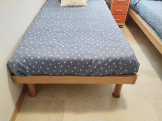 Camas gemelas 90x200cm color miel