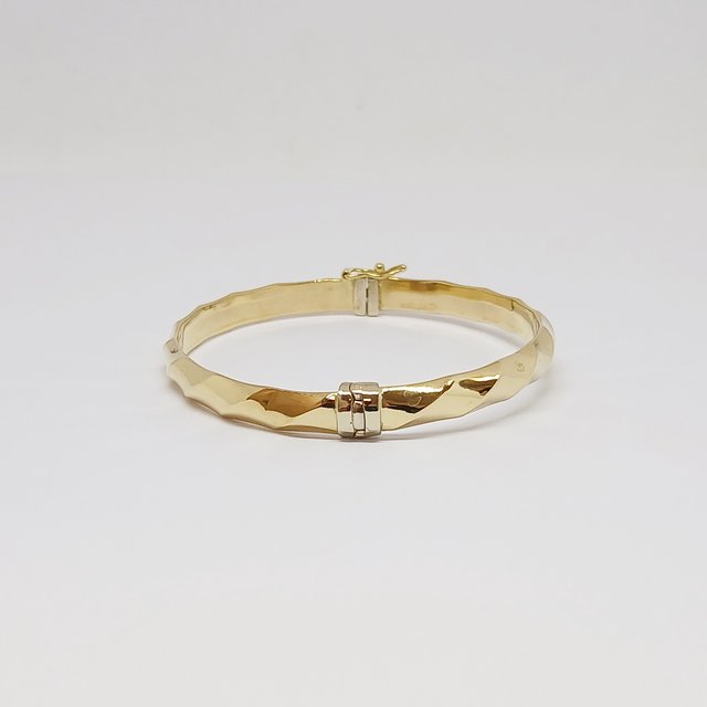 Pulsera Esclava Oro 18k Relieve