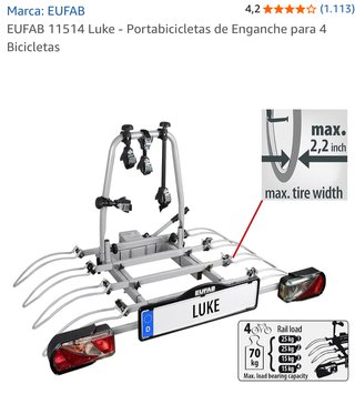 Portabicicletas Enganche de bola para 4 Bicicletas