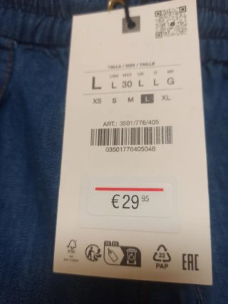 Pantalón jogger Zara azul