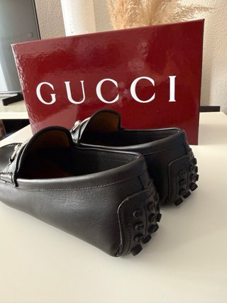 Mocasines Gucci Negro Piel Hebilla Horsebit