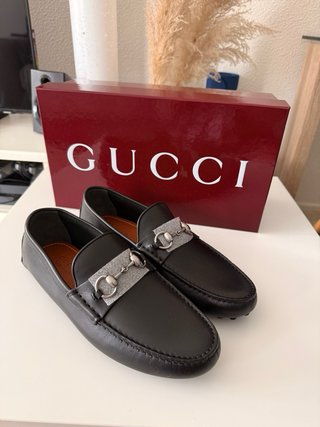 Mocasines Gucci Negro Piel Hebilla Horsebit