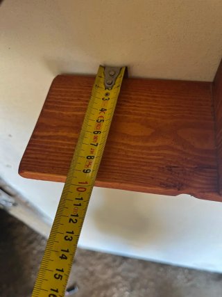 2 mensole in legno marrone da parete