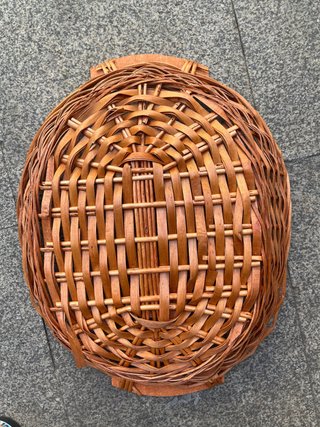 Cesta de mimbre ovalada