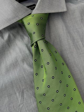 Corbata camisería Zarauz de seda natural - Verde