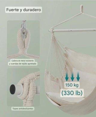 Silla Hamaca Colgante (Blanco crema)