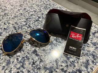 Gafas Ray-Ban Aviator Azul Dorado