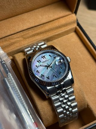 Seiko Mod Datejust Esfera Árabe Azul