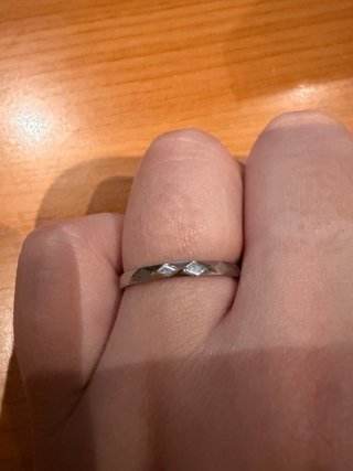 Anillo fino plateado talla 14