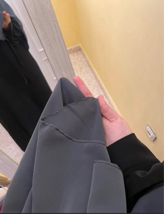 Hijab seda Medina gris oscuro